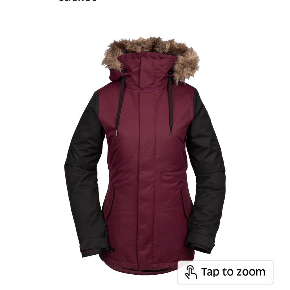Volcom Women's Fawn Insulated Jacket, Size M, Scarlet